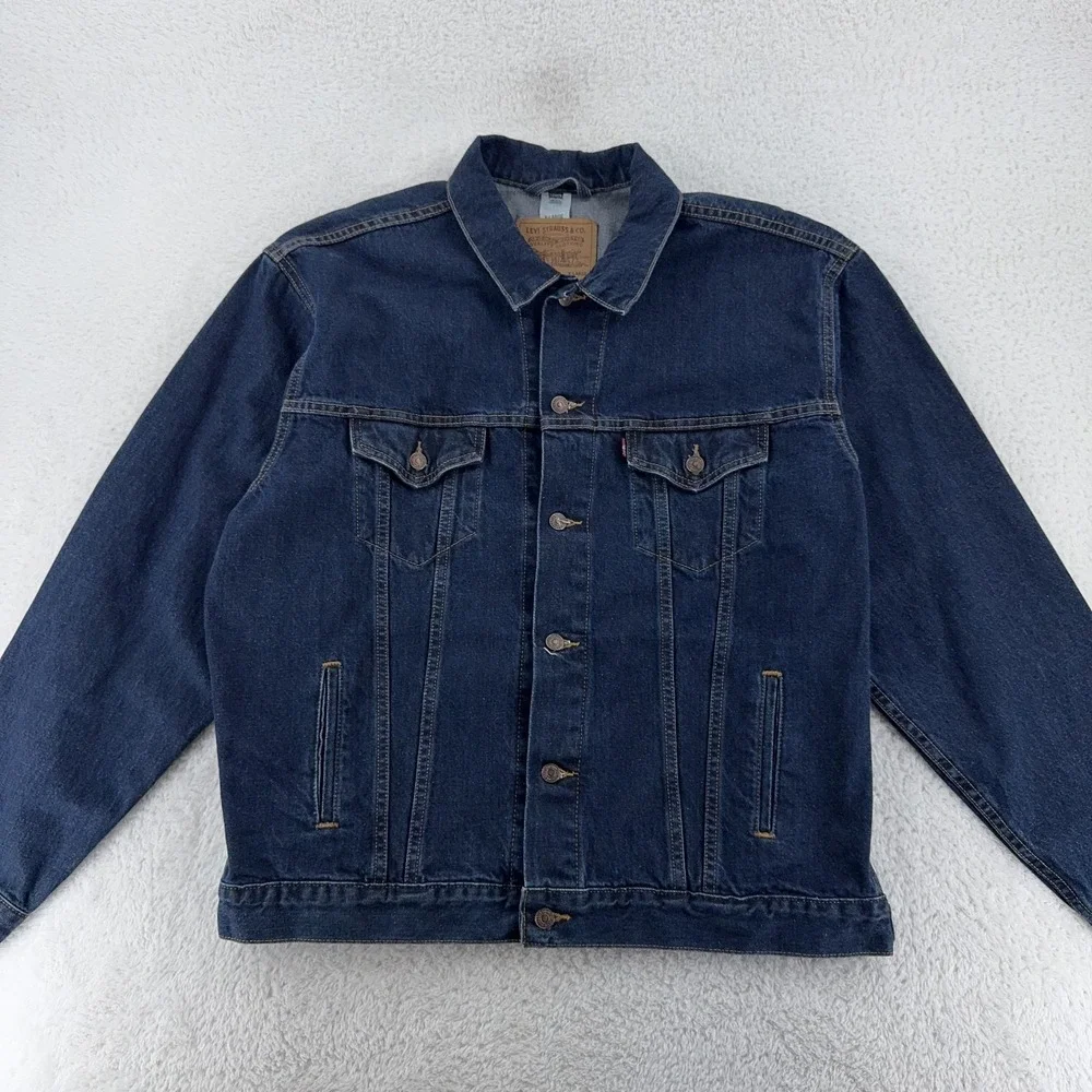 Levis Denim Jacket Mens XL Blue Trucker 70507-4886 Western‎ Button Up Classic